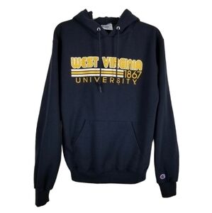West Virginia University Hoodie Sweatshirt Pull Over Graphic Pockets Heavy Blend